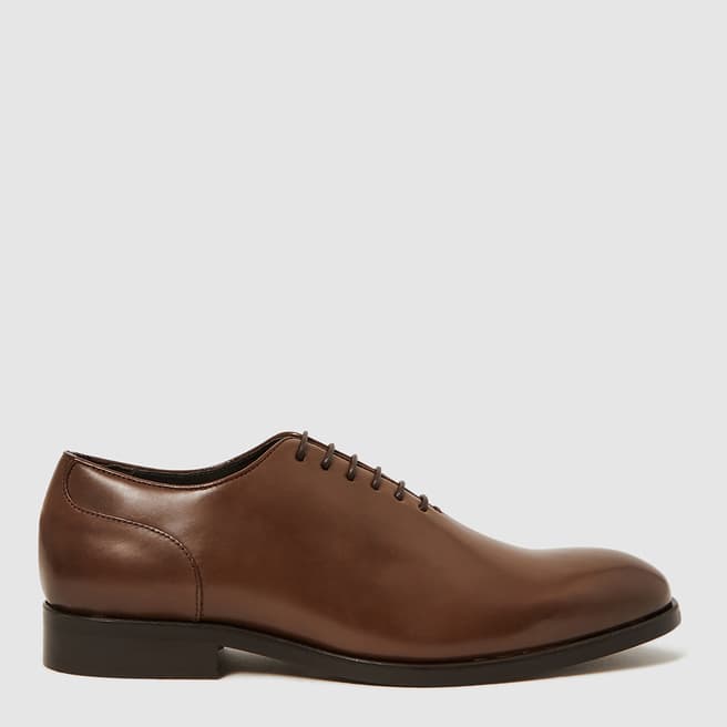 Reiss Brown Bay Wholecut Leather Shoes