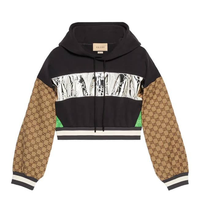 Gucci Women's Multi Cropped Cotton Hoodie        