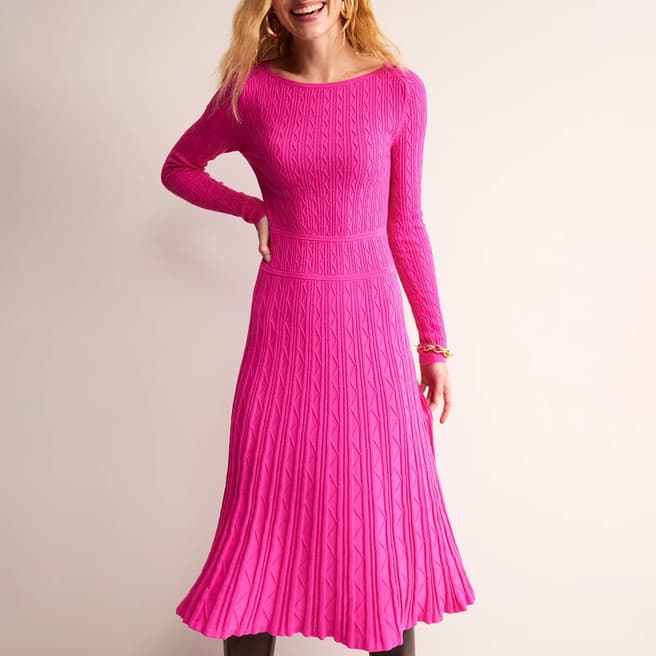 Boden Pink Imogen Midi Dress