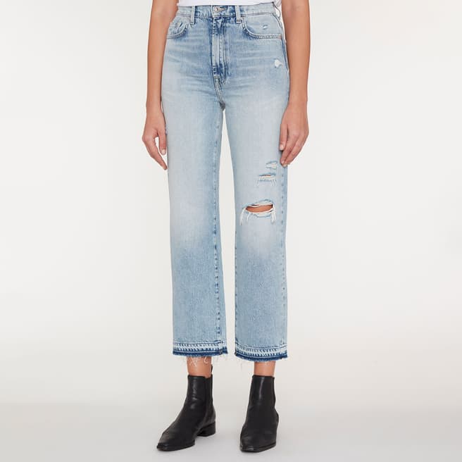 7 For All Mankind Light Blue Logan Cropped Jeans