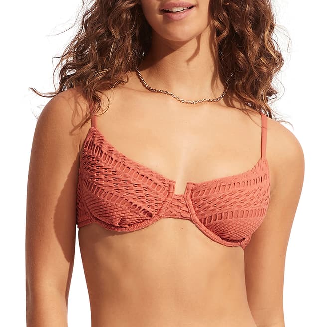 Seafolly Cinnamon Underwire Bikini Top 