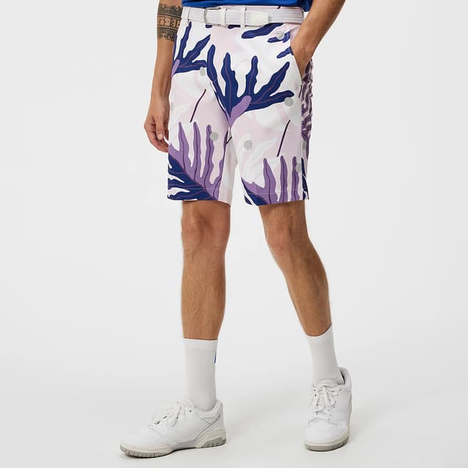 J.Lindeberg Purple Eloy Printed Shorts