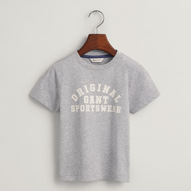 Gant Kids Grey Original Sportswear Cotton T-Shirt