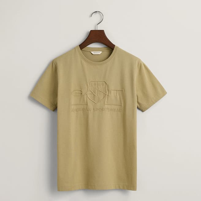 Gant Teen's Beige Tonal Cotton T-Shirt