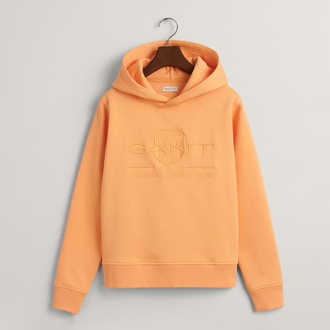 Gant Teen's Orange Tonal As Cotton Blend Hoodie