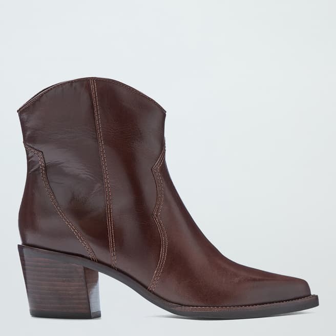 N°· Eleven Brown Leather Ankle Boot