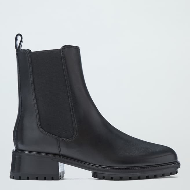 N°· Eleven Black Leather Chelsea Boot