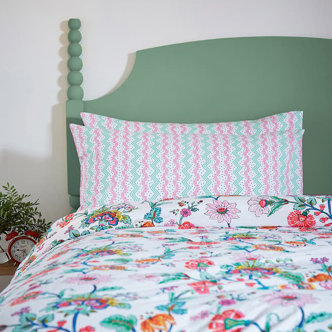 Joules Indienne Floral Pair of Pillowcases, Multi