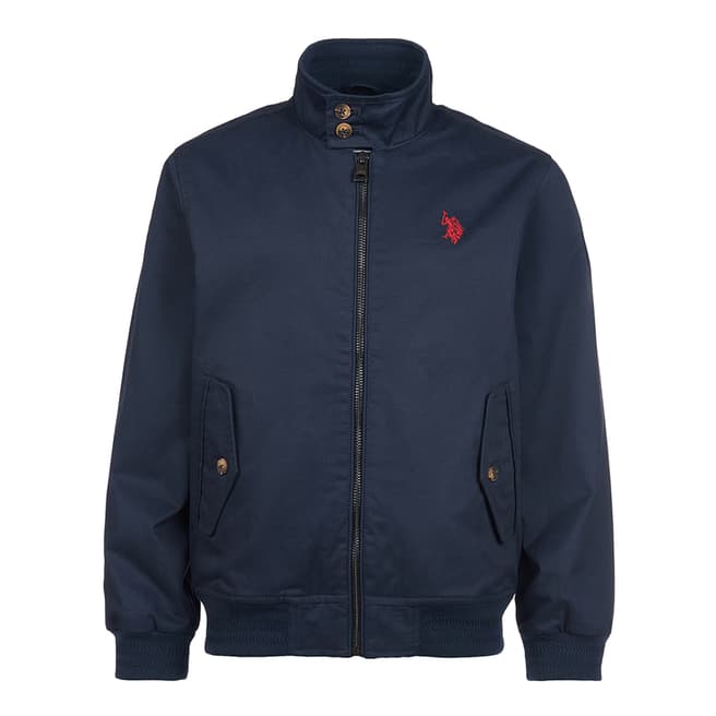 U.S. Polo Assn. Boy's Navy Twill Harrington Cotton Jacket