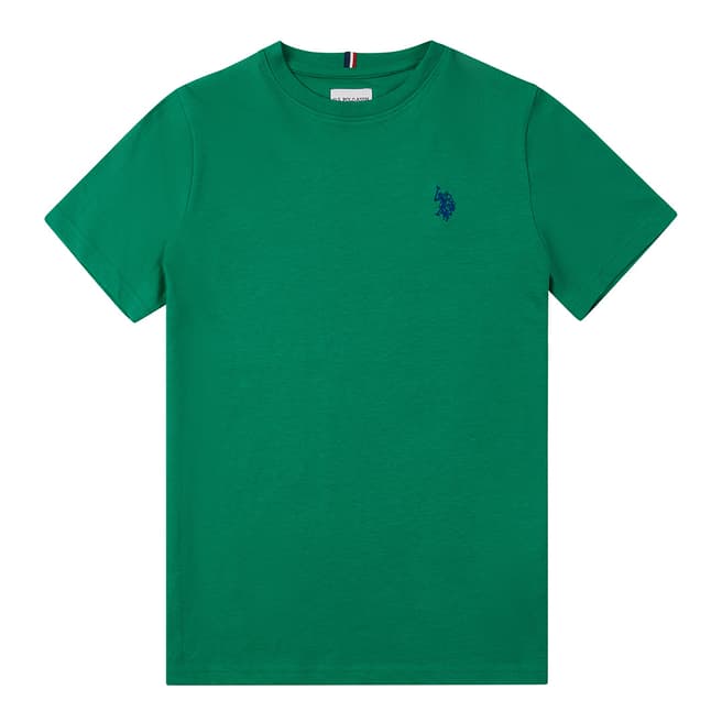 U.S. Polo Assn. Boy's Green Cotton T-Shirt