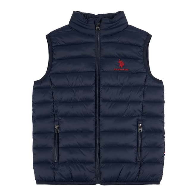 U.S. Polo Assn. Boy's Navy Bound Quilted Gilet