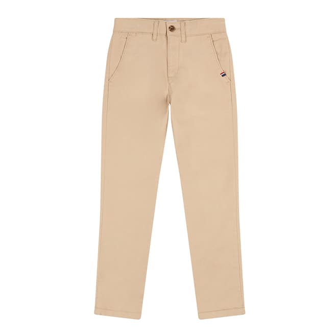 U.S. Polo Assn. Boy's Beige Classic Stretch Cotton Blend Chinos