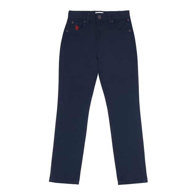 U.S. Polo Assn. Boy's Navy Core Cotton Blend Trousers