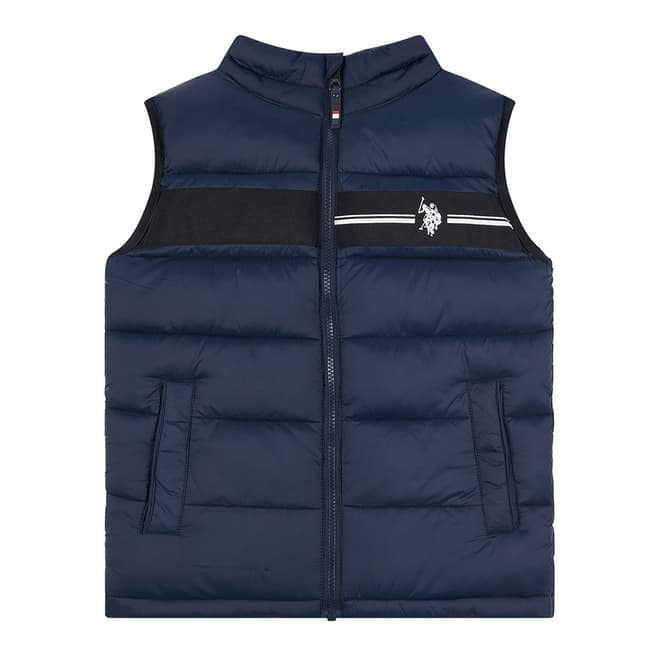 U.S. Polo Assn. Boy's Navy Tape Gilet