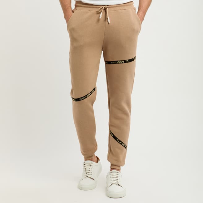 Cavalli Class Camel Brushed Fleece Joggers