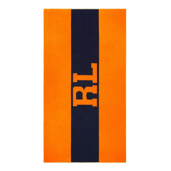 Ralph Lauren Signature Beach Towel, Navy/Orange