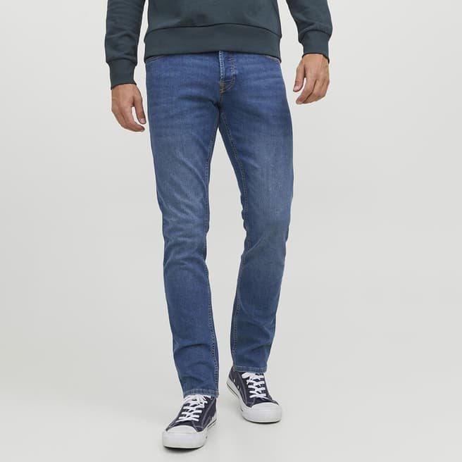 Jack & Jones Blue Denim Cotton Blend Jeans