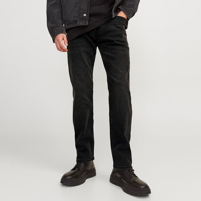 Jack & Jones Black Denim Cotton Blend Jeans