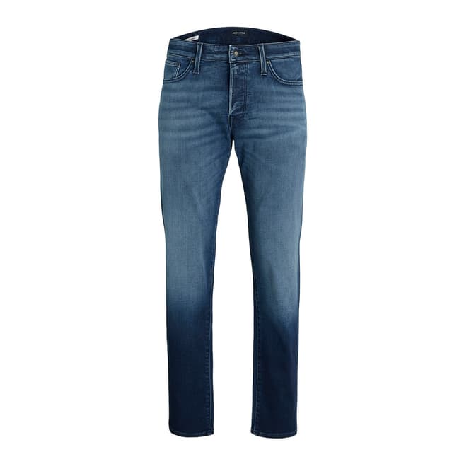 Jack & Jones Blue Denim Cotton Blend Jeans