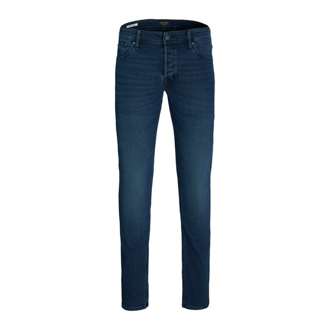 Jack & Jones Blue Denim Cotton Blend Jeans