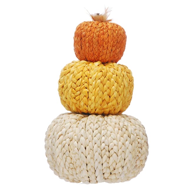 Festive Trio Stack of Pumpkins 35cm