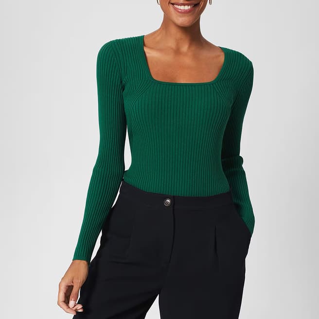 Hobbs London Green Bethan Knitted Top