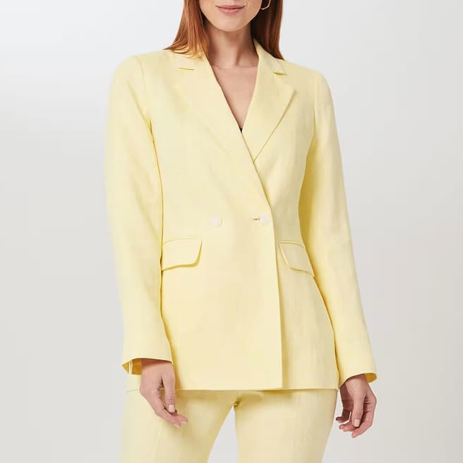 Hobbs London Yellow Asher Linen Blazer