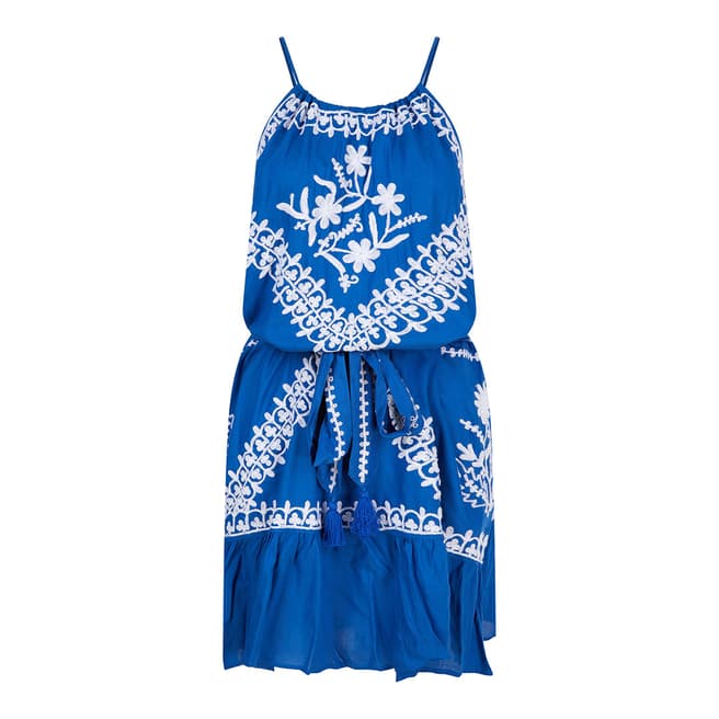 Pranella Cobalt Blue Poppy Mini Dress