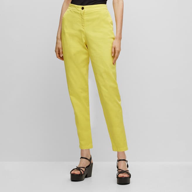 BOSS Yellow Tolinda Cotton Blend Trousers