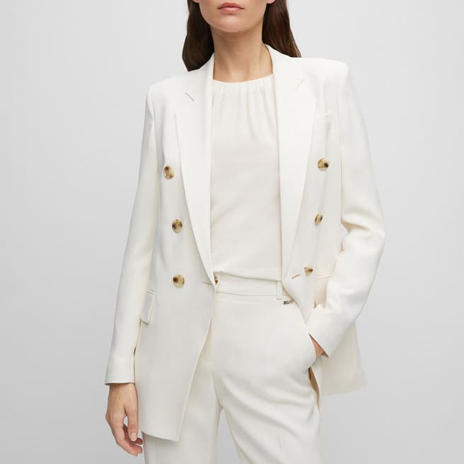 BOSS White Jatera Blazer