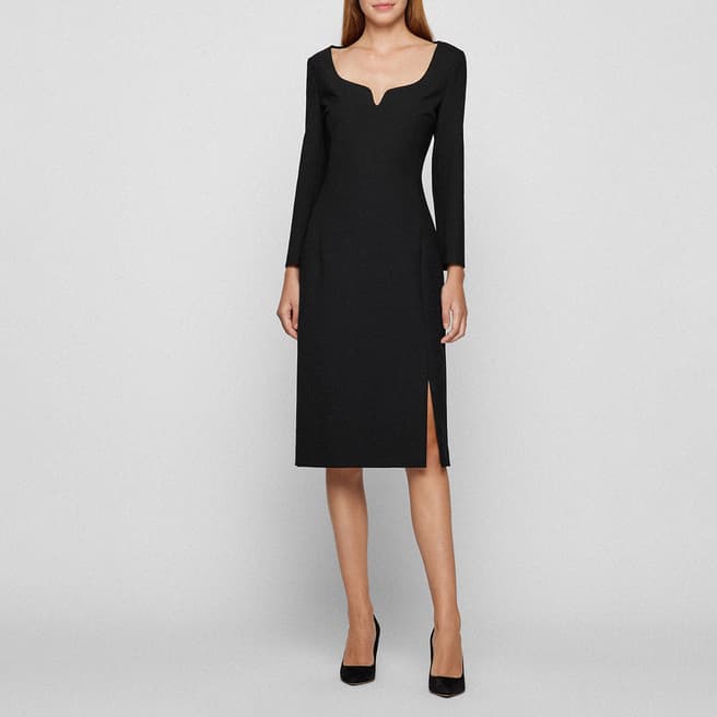 BOSS Black Dihera Cotton Blend Midi Dress