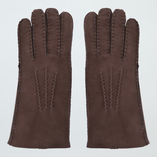 N°· Eleven Brown Shearling Gloves