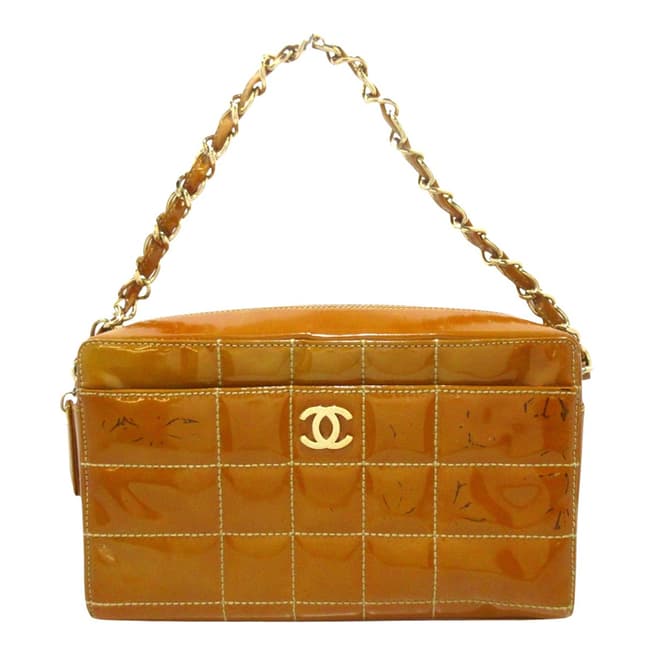 Vintage Chanel Brown Chanel Chocolate Bar Shoulder Bag