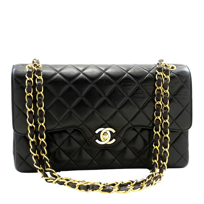 Vintage Chanel Black Chanel Double Flap Shoulder Bag
