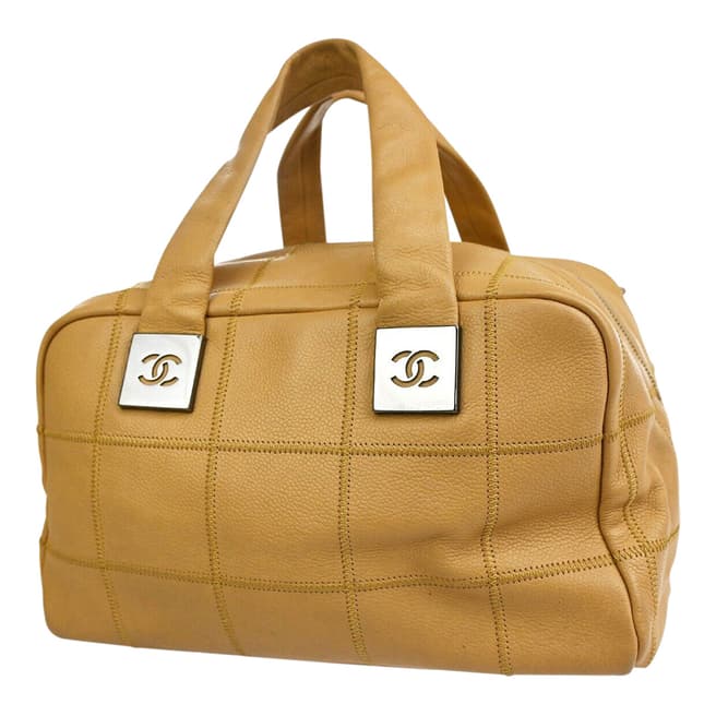 Vintage Chanel Camel Chanel Chocolate Bar Handbag Bag