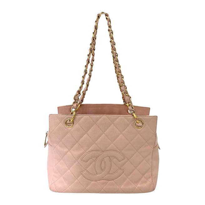 Vintage Chanel Pink Chanel Shopping Tote Bag
