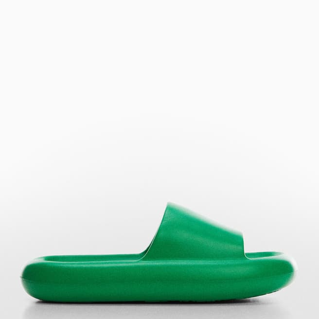 Mango Green Maxi Puffer Platform Sandals