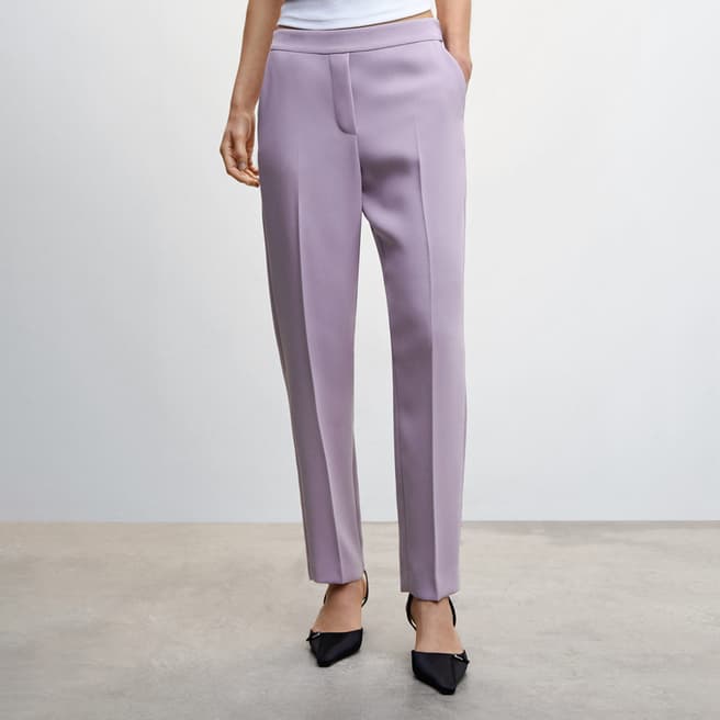 Mango Lilac Flowy Suit Trousers