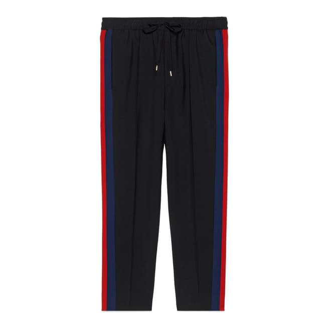 Gucci Gucci Wool Cropped Pant With Stripe 