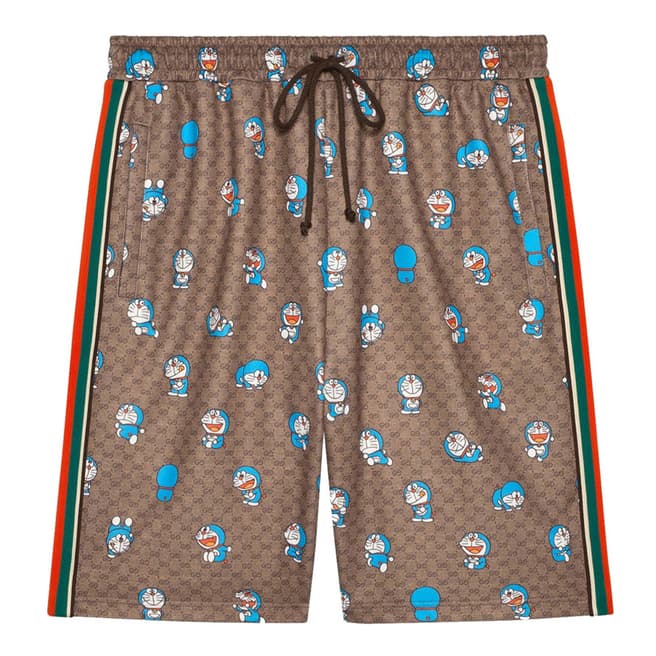 Gucci Gucci Doraemon X Gucci GG Silk Shorts