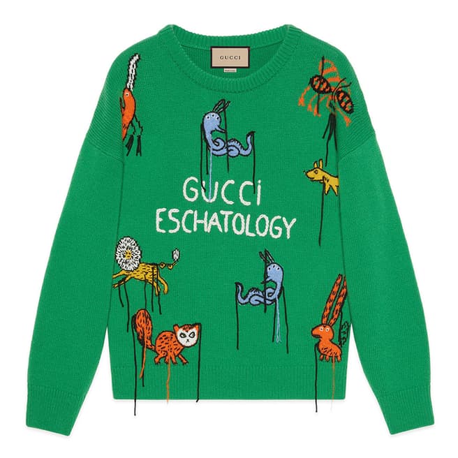 Gucci Gucci Freya Hartas Animal Wool Sweater