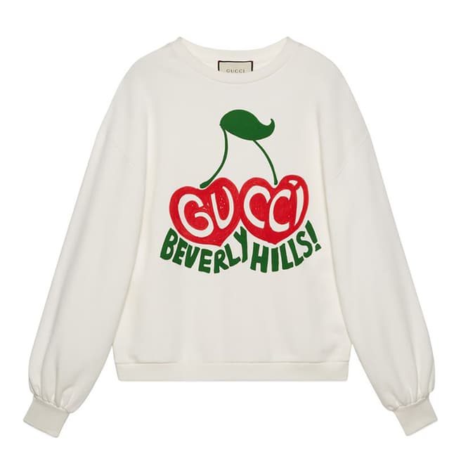 Gucci Gucci Beverly Hills Cherry Print Sweatshirt