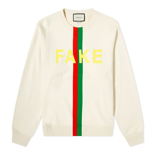 Gucci Gucci Fake Not Printed Crew Sweatshirt