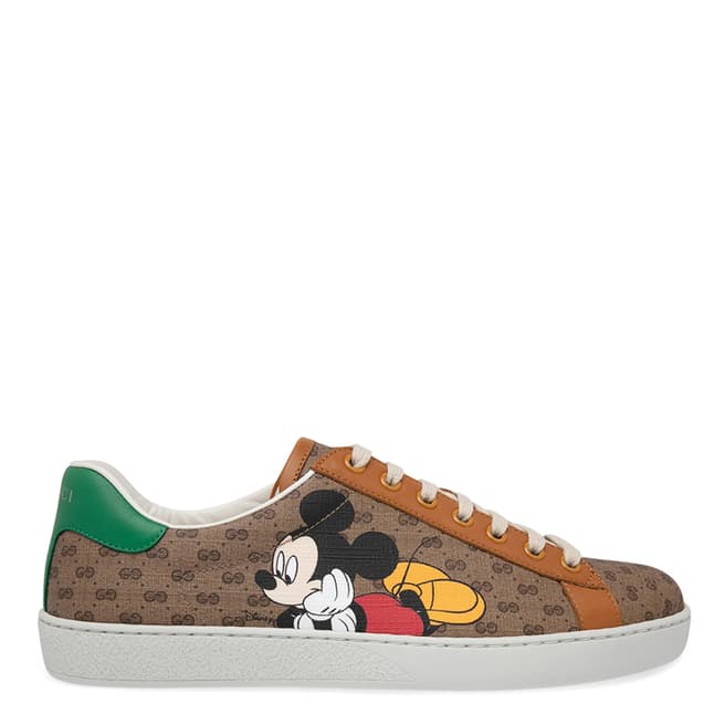 Gucci Size 11 Only- Men's Brown Mickey Mouse Trainers