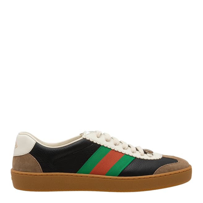 Gucci Size 7.5 Only-  Men's Black Leather Trainers