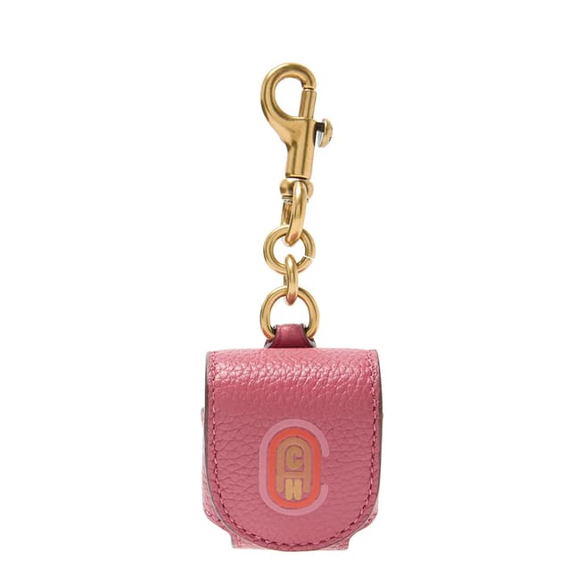 Coach Gold, Red Retro Coach Earbud Case Bag Charm