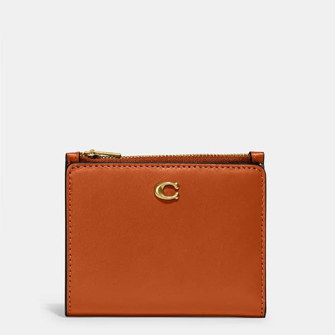 Coach Canyon Refined Calf Leather Bifold Snap Wallet