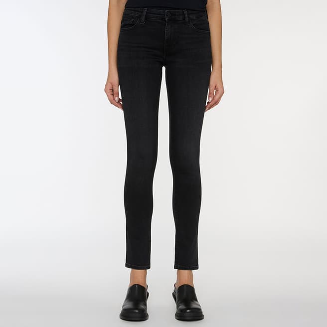 7 For All Mankind Black Pyper Slim Stretch Jeans