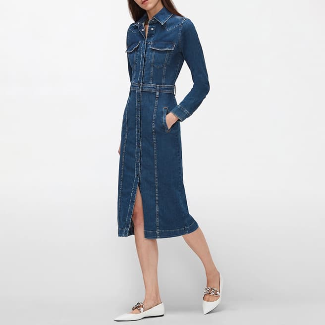 7 For All Mankind Mid Blue Luxe Denim Dress