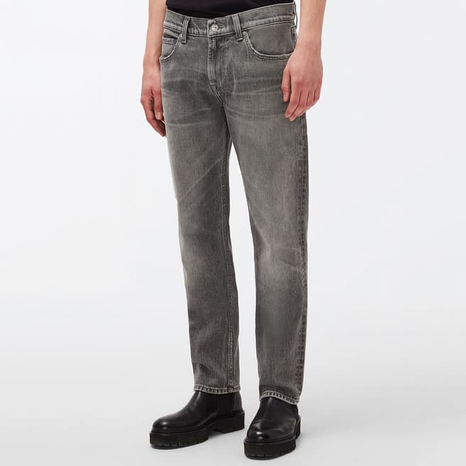 7 For All Mankind Grey Straight Stretch Jeans